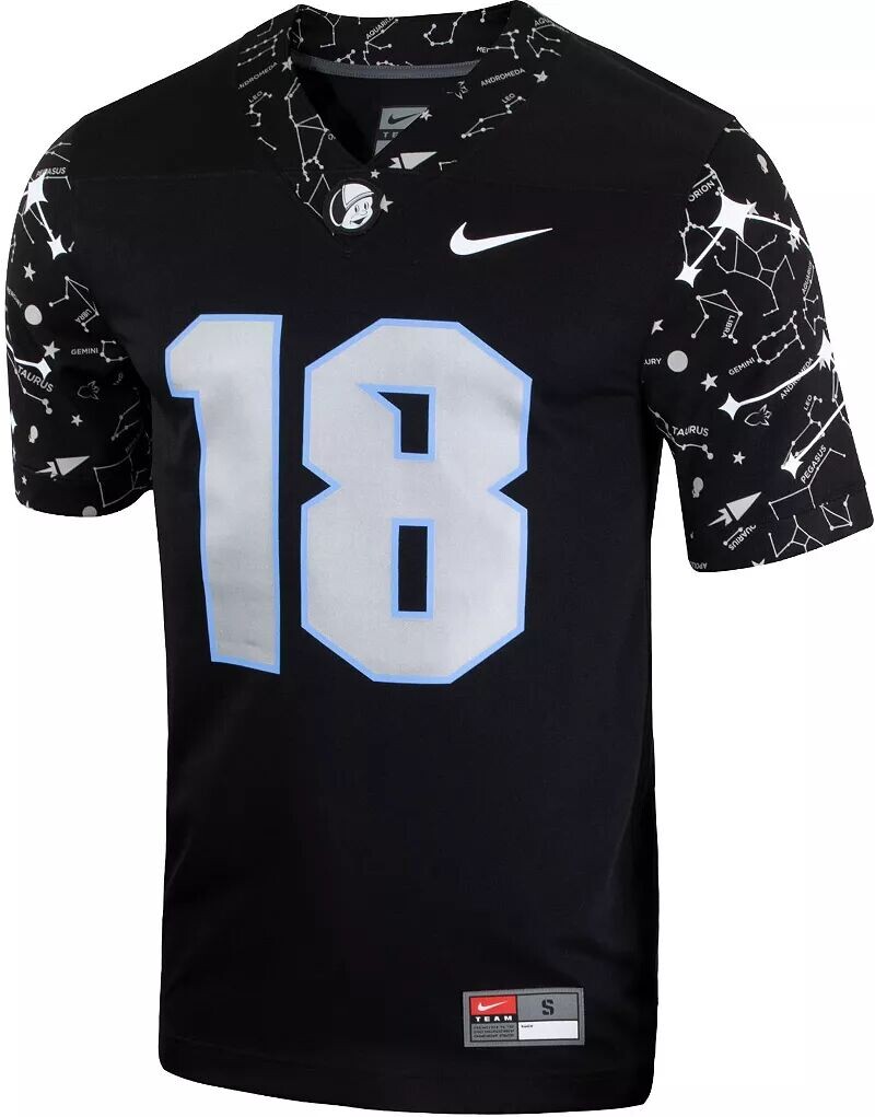 Мужская черная футбольная майка Nike UCF Knights #18 2021 Space Game — фото 2