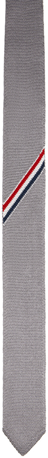 

Галстук серый двухсторонний из шелка Thom Browne