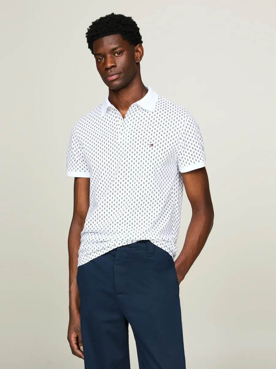 

Рубашка-поло Tommy Hilfiger "MICRO PRINT SLIM POLO", белый