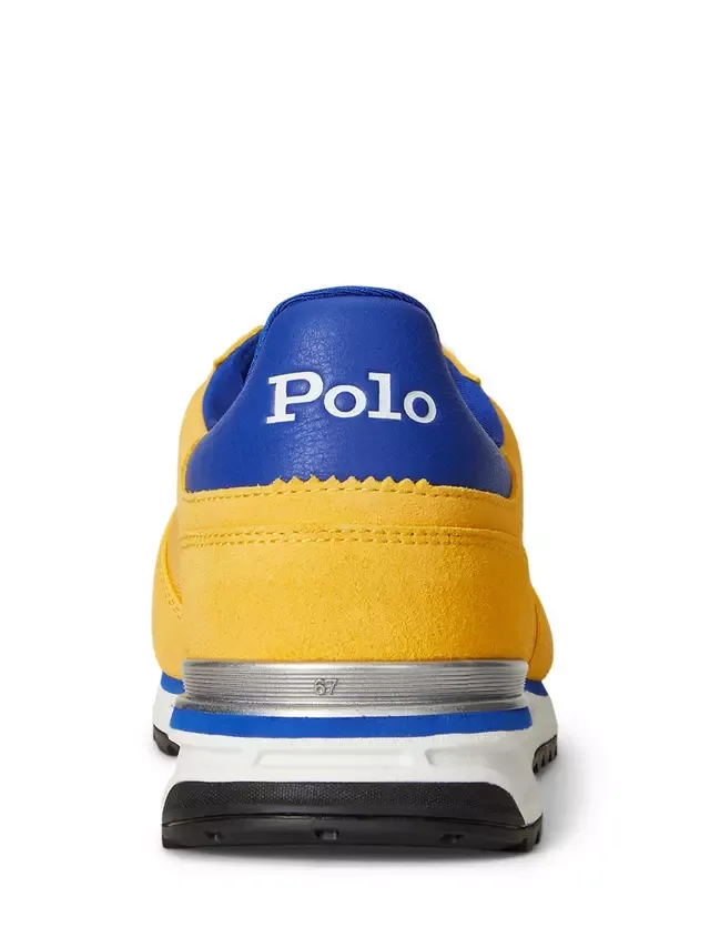 Кроссовки Polo Varick на шнуровке Ralph Lauren, Gold Royal Blue — фото 4