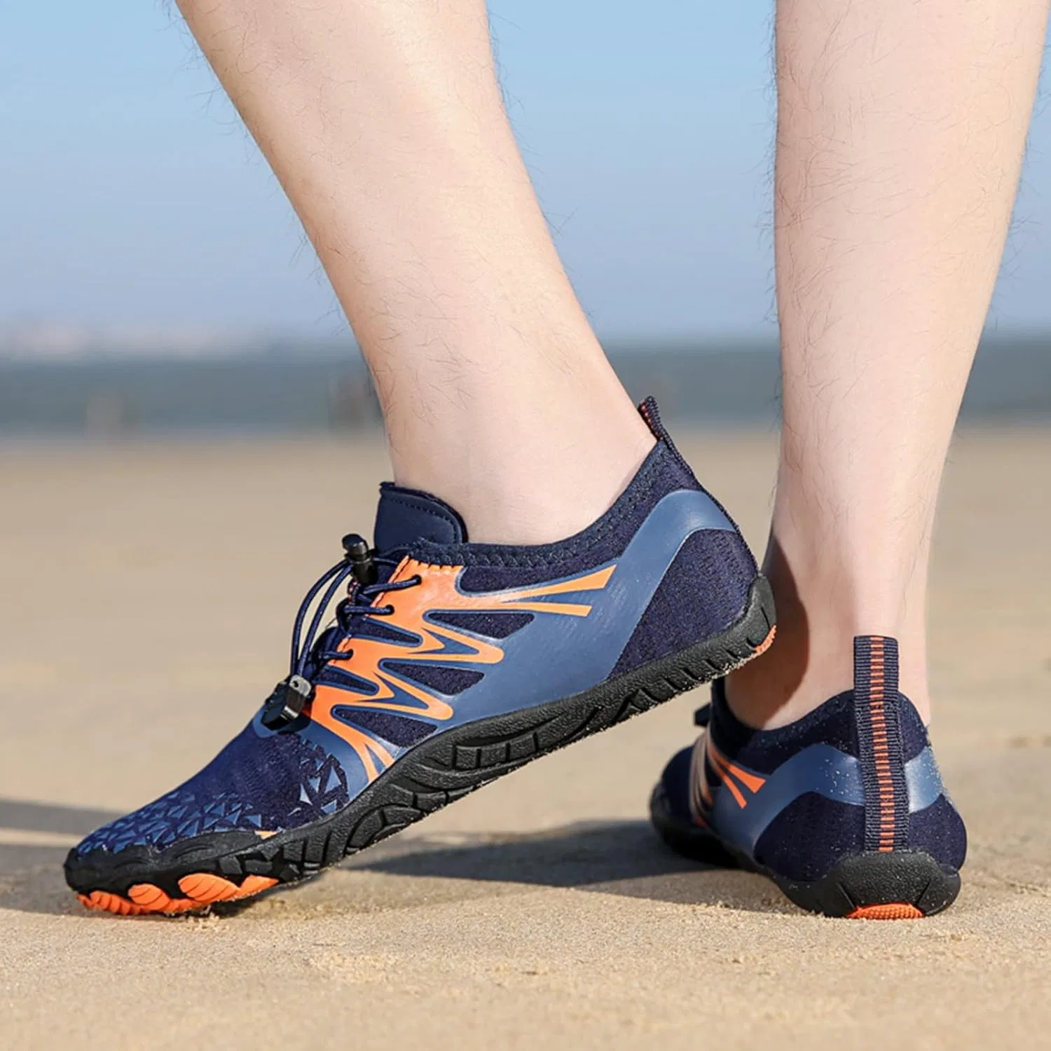 Обувь для плавания нескользящая водонепроницаемая SlipStop Generisch, 01 Dark Blue — фото 3