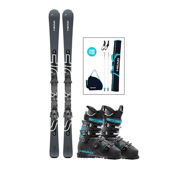 

Head Новый комплект лыж для лыж VR/V2 V2+, модель 80, 2024-2025, для начинающих среднего уровня, мужские и женские, модель 315284+604357, 149 см