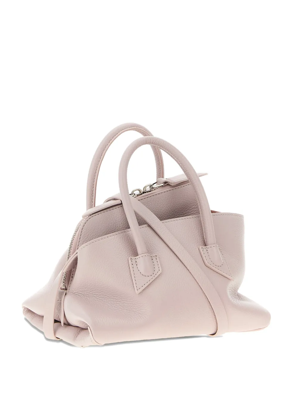 

Мини-сумка-тоут La Passeggiata с тисненным логотипом The Attico, розовый