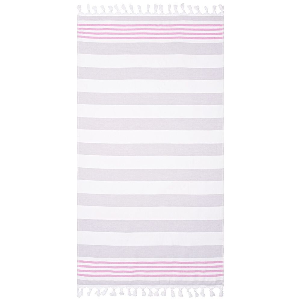 

Пляжное полотенце SUPERIOR Coastal Resort Stripe Fouta с кисточками, цвет Sunset