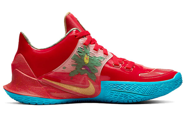 Кроссовки губка боб квадратные штаны x kyrie low 2 Nike, красный — фото 2