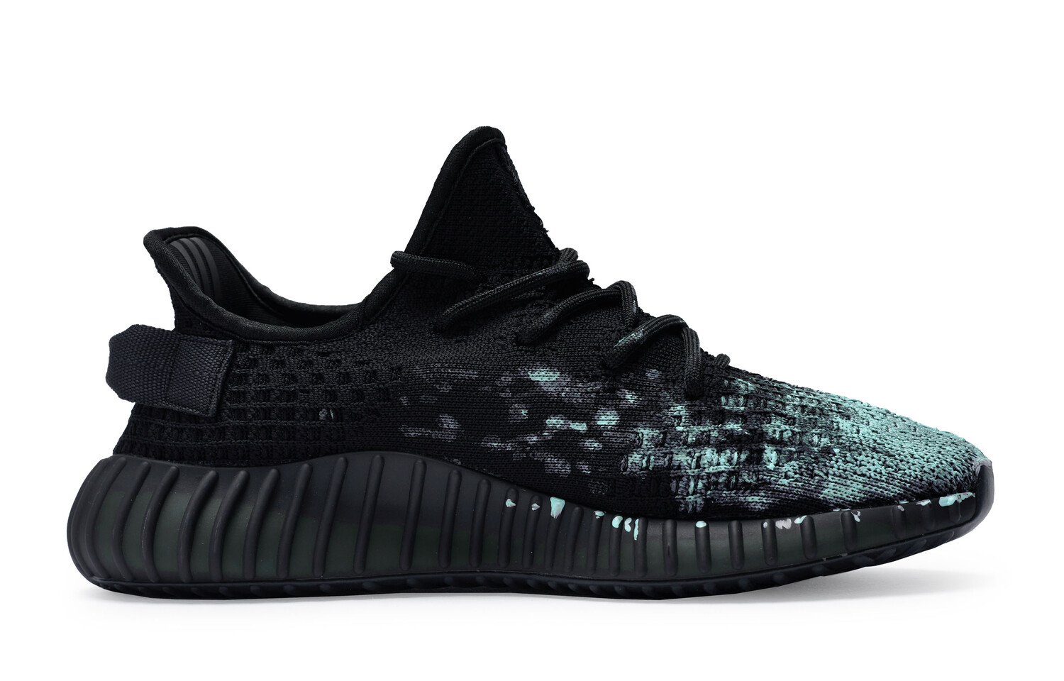 Кроссовки adidas originals Yeezy Boost 350 V2 Lifestyle Shoes Unisex Low-top Cyan, черный — фото 2