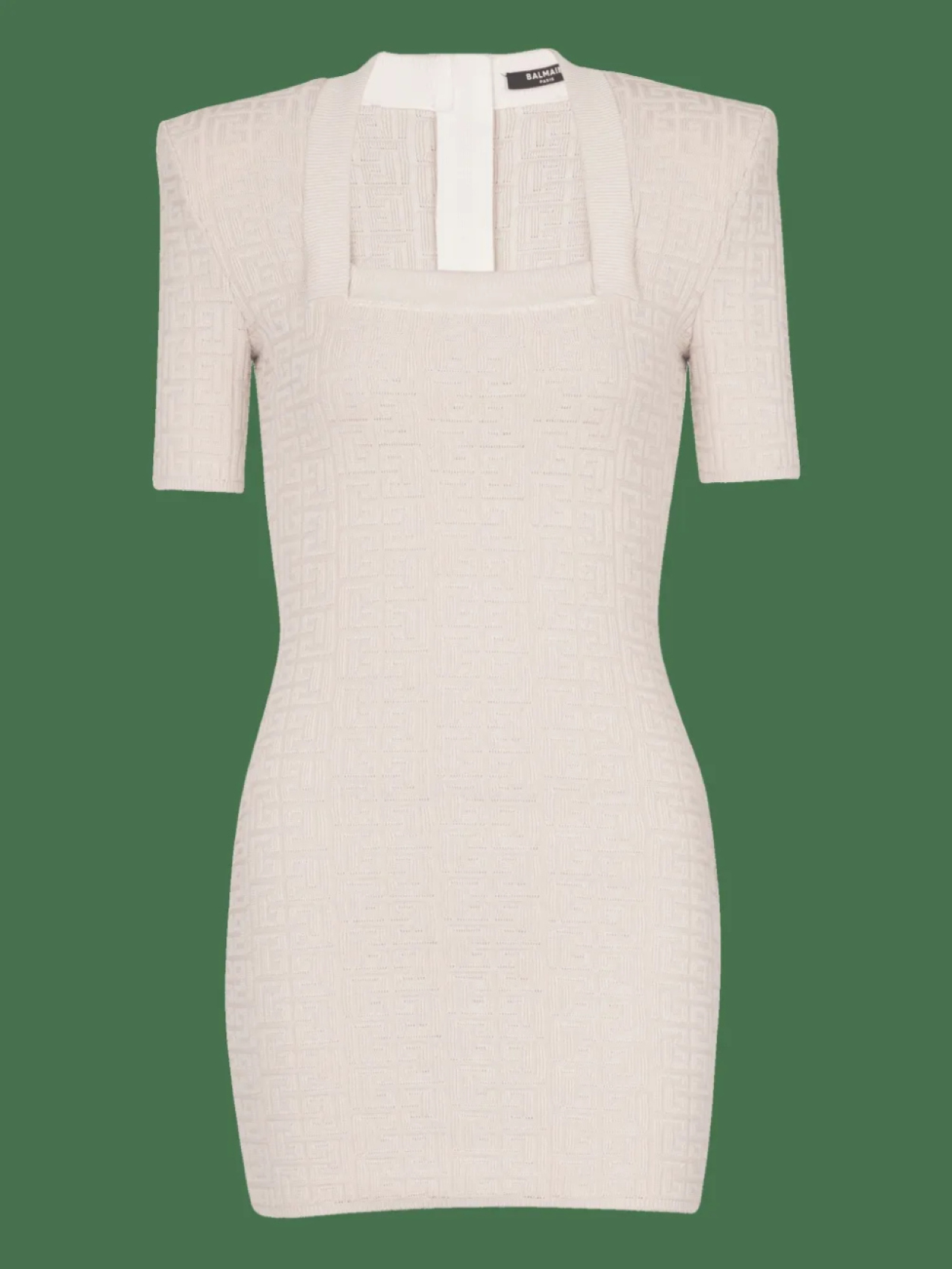 

Мини-платье из лабиринтной вязки Balmain, нейтральный