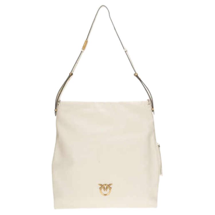 

PINKO Сумка через плечо из коровьей кожи большая женская белая