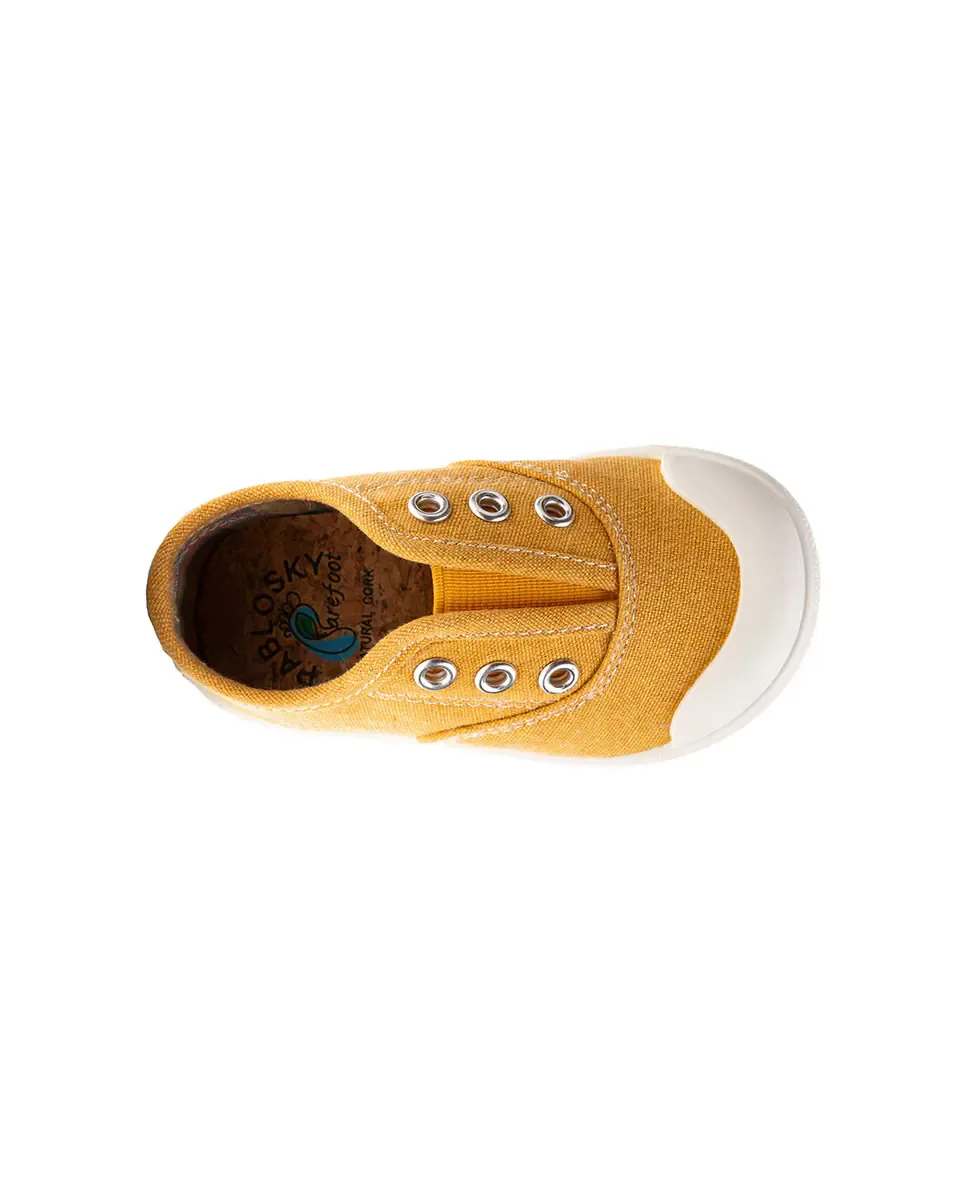 Унисекс кеды из холста barefoot с эластичной резинкой Pablosky, желтый — фото 2