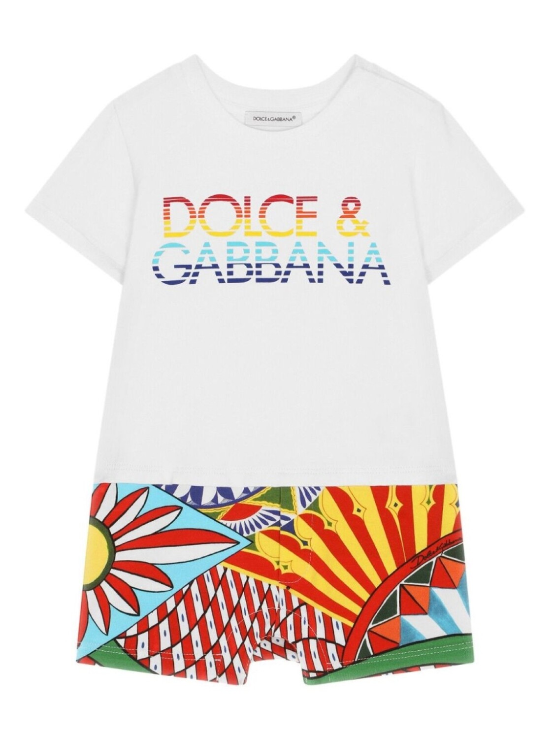 

Dolce & Gabbana ромпер с логотипом, белый