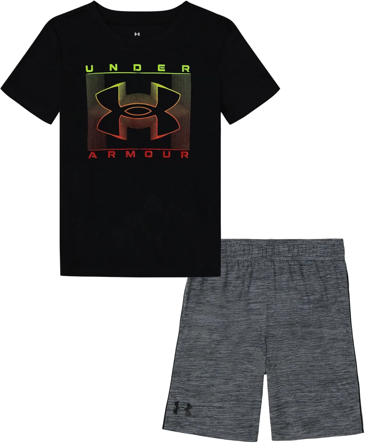 Детский спортивный костюм из футболки и шорт, Under Armour, Black Hyperdrive
