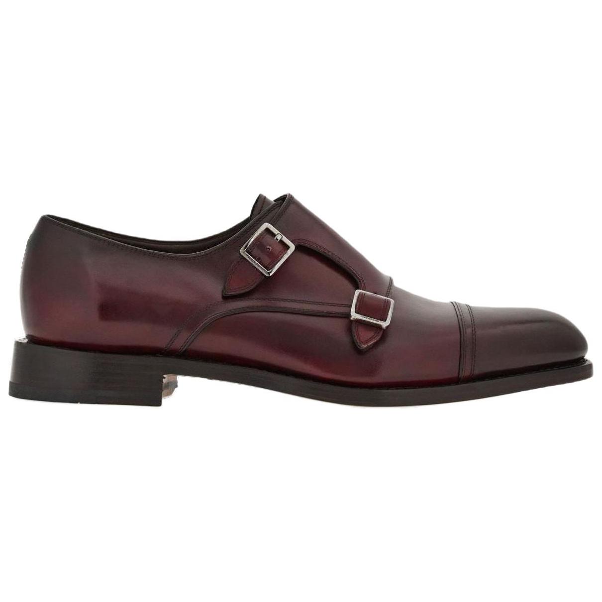 Ferragamo Кожаные классические туфли мужские красные — фото 3