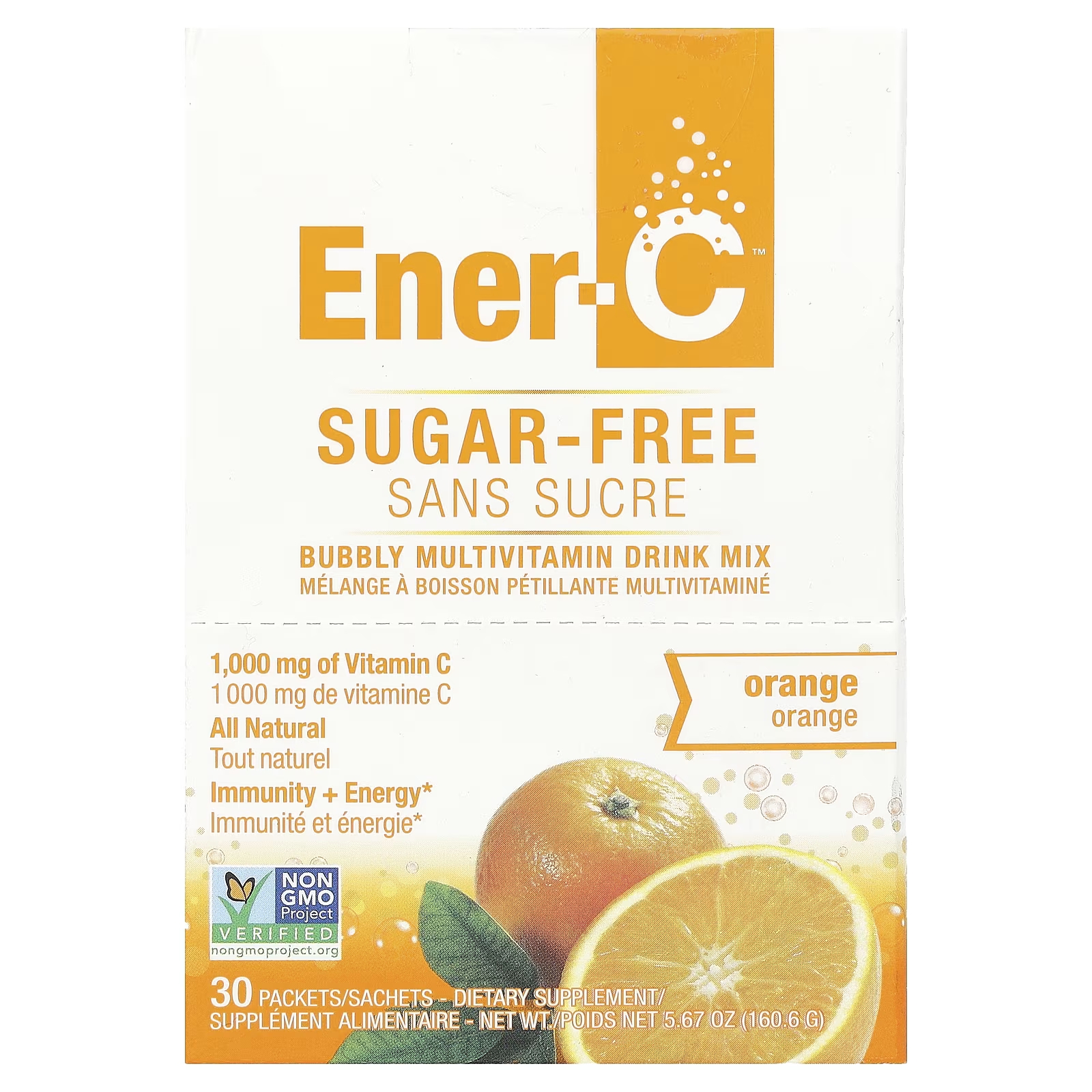 

Добавка Ener-C Bubbley Multivitamin Drink Mix, апельсин, 30 пакетов по 5,35 г