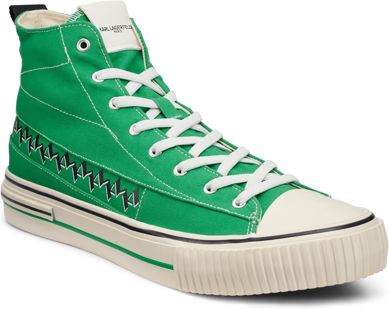 

Высокие кеды Karl Lagerfeld Paris для мужчин из хлопкового канваса с логотипом, зеленый