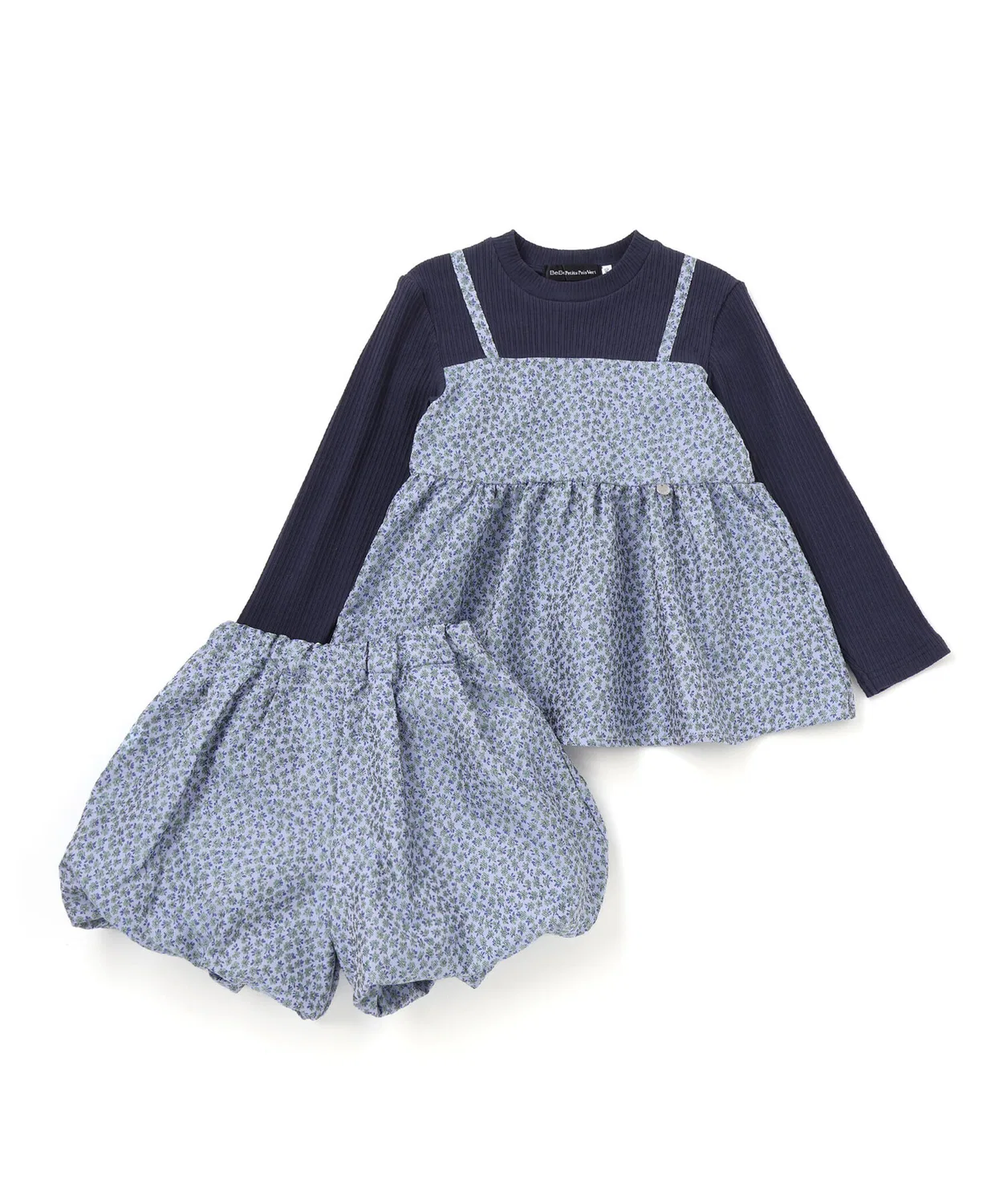 Сет из жаккардовой туники и брюк-баллон BeBe Petits Pois Vert синий