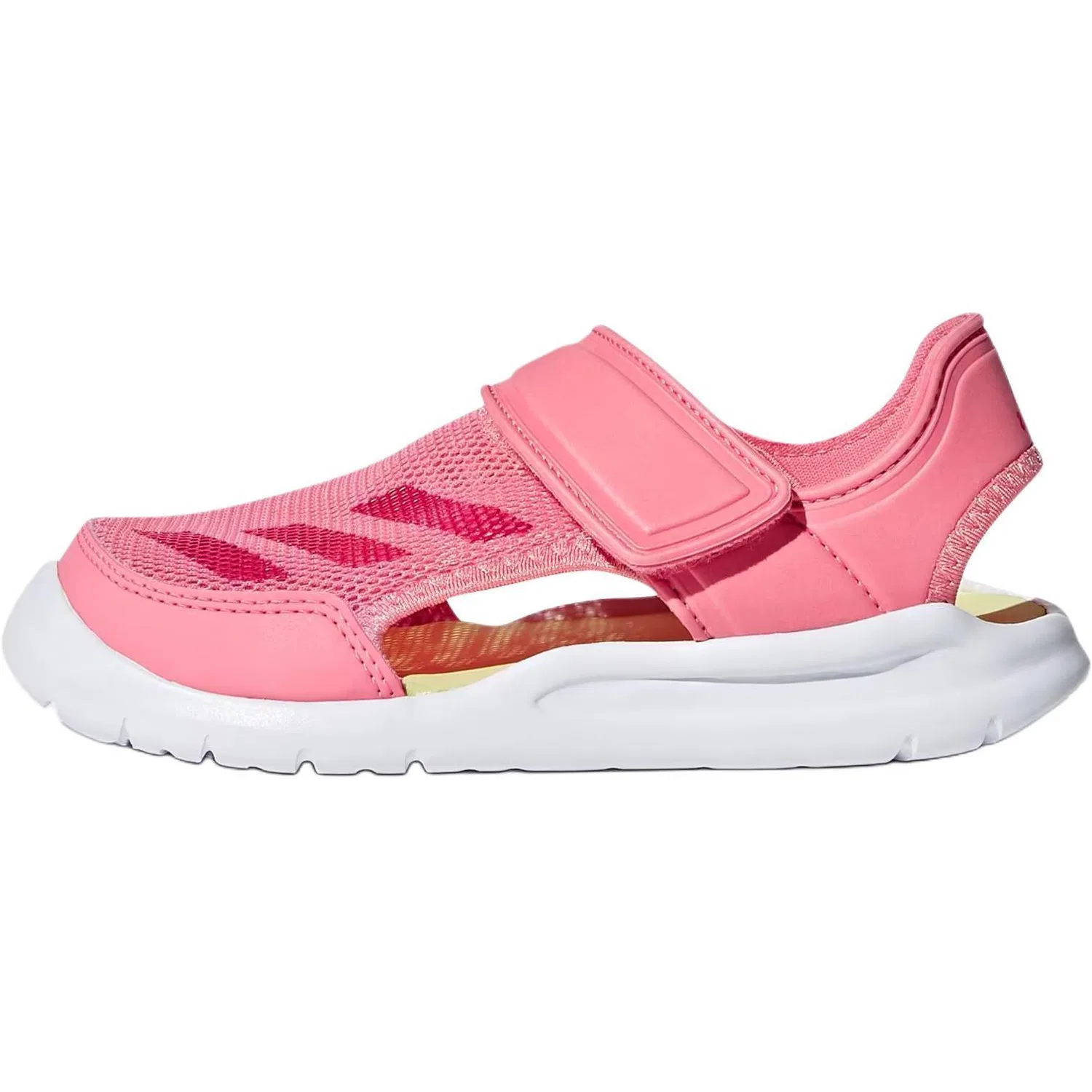 Сандалии детские кожаные Adidas Fortaswim молочно-розовые