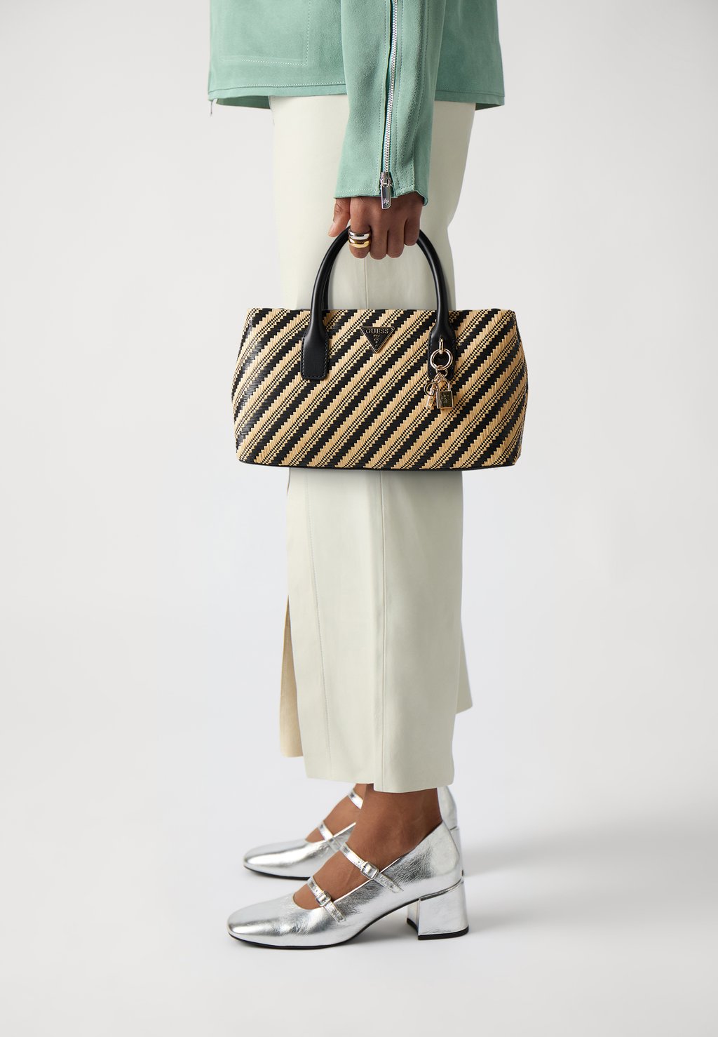 

Сумка SIMONA SMALL SATCHEL Guess, бежевый