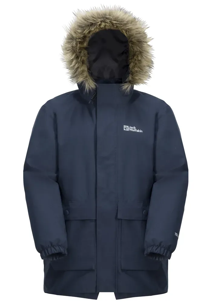 Функциональная парка 3-в-1 Jack Wolfskin "COSY BEAR 3IN1 PARKA G", с капюшоном, синий — фото 2