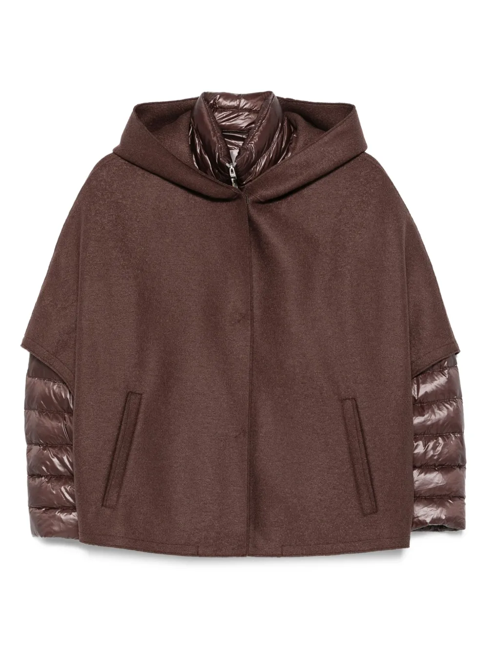 

Стеганая куртка с капюшоном Herno, коричневый