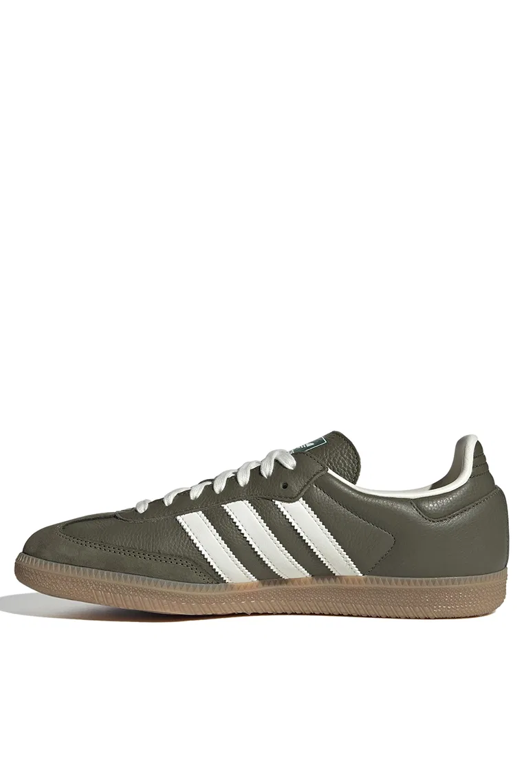 Кроссовки, повседневные, Samba OG, Adidas, белый/хаки — фото 4