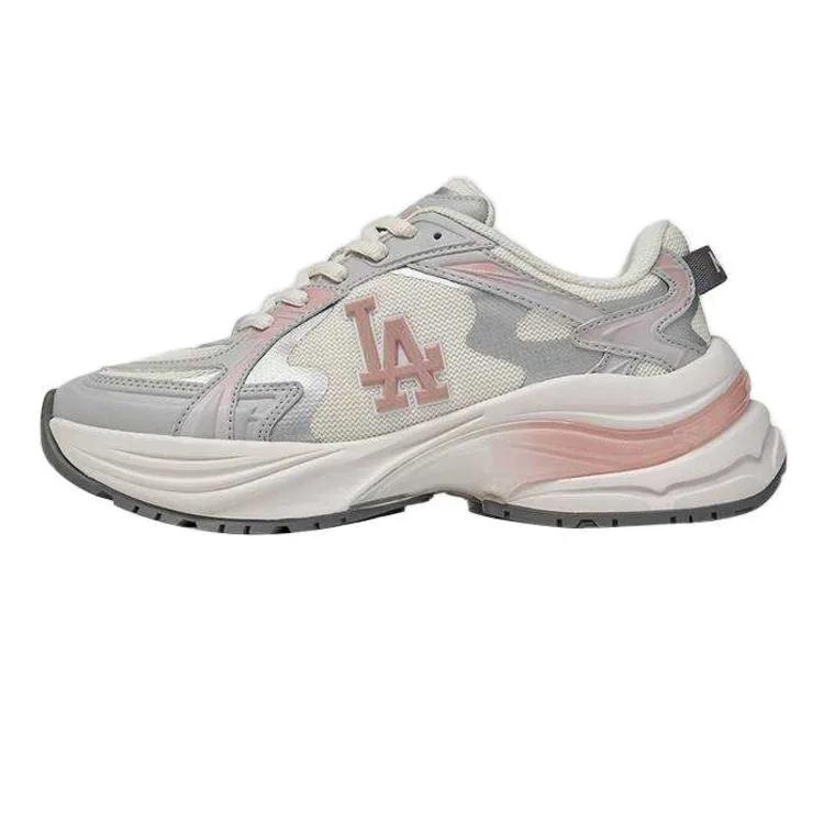 MLB Curve Runner Textile, Synthetic Leather Low top Chunky Sneakers Unisex Light Gray