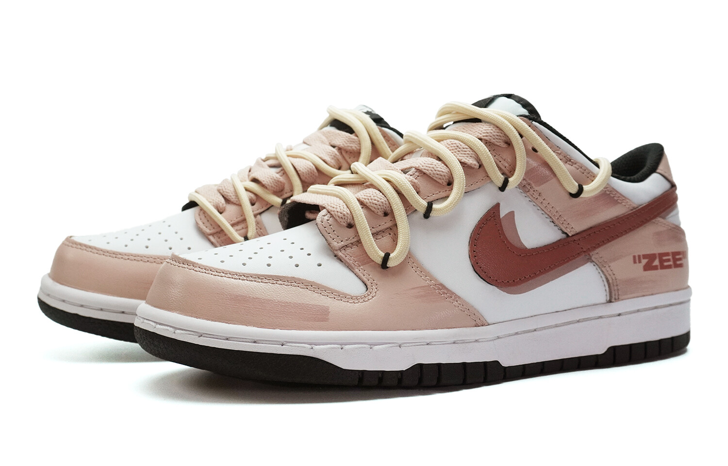 

Кроссовки Nike Dunk Skateboarding Shoes Men Low-top Pink/white, розовый