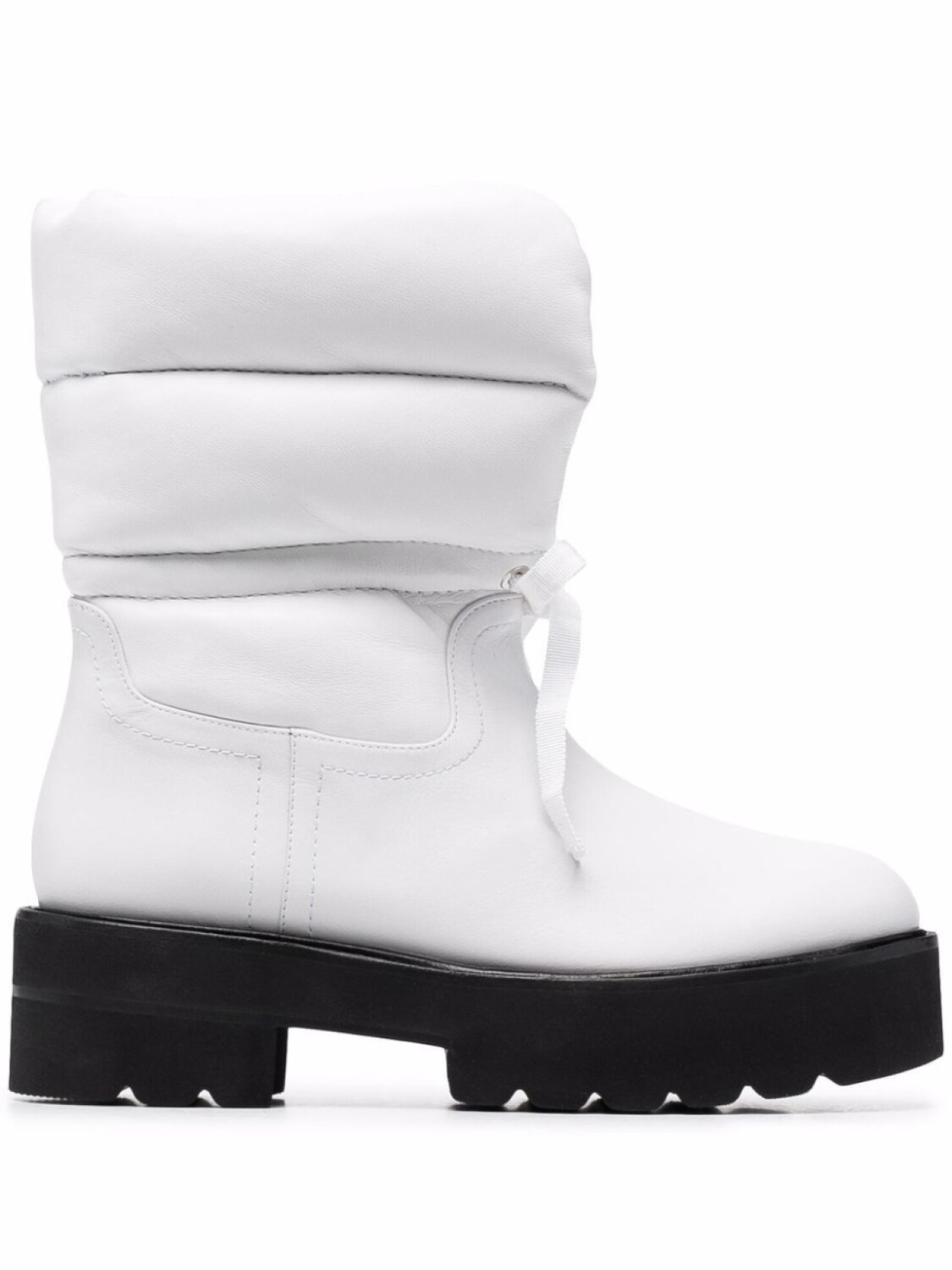 Stuart Weitzman стеганые ботинки Tyler со вставками, белый