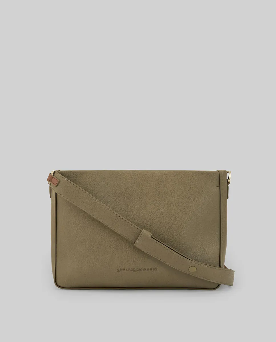 

Большая женская сумка через плечо из натуральной кожи Adolfo Dominguez, зеленый