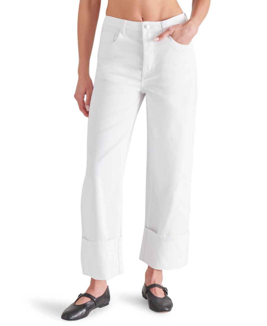 

Женские джинсы Noeli с широкими штанинами и отворотами Steve Madden, White