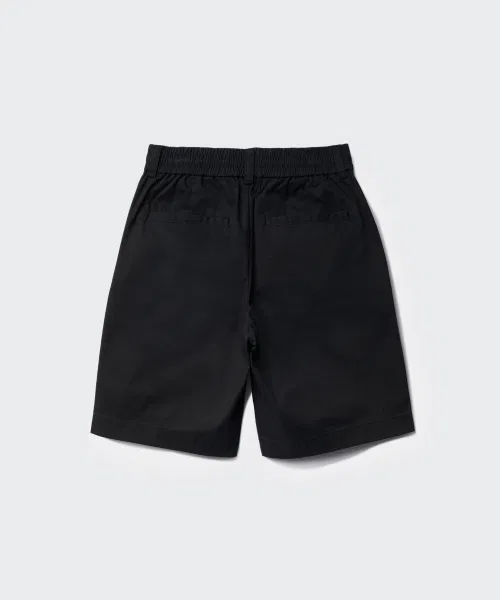 Детские широкие хлопковые шорты MUSINSA STANDARD KIDS чёрные — фото 4