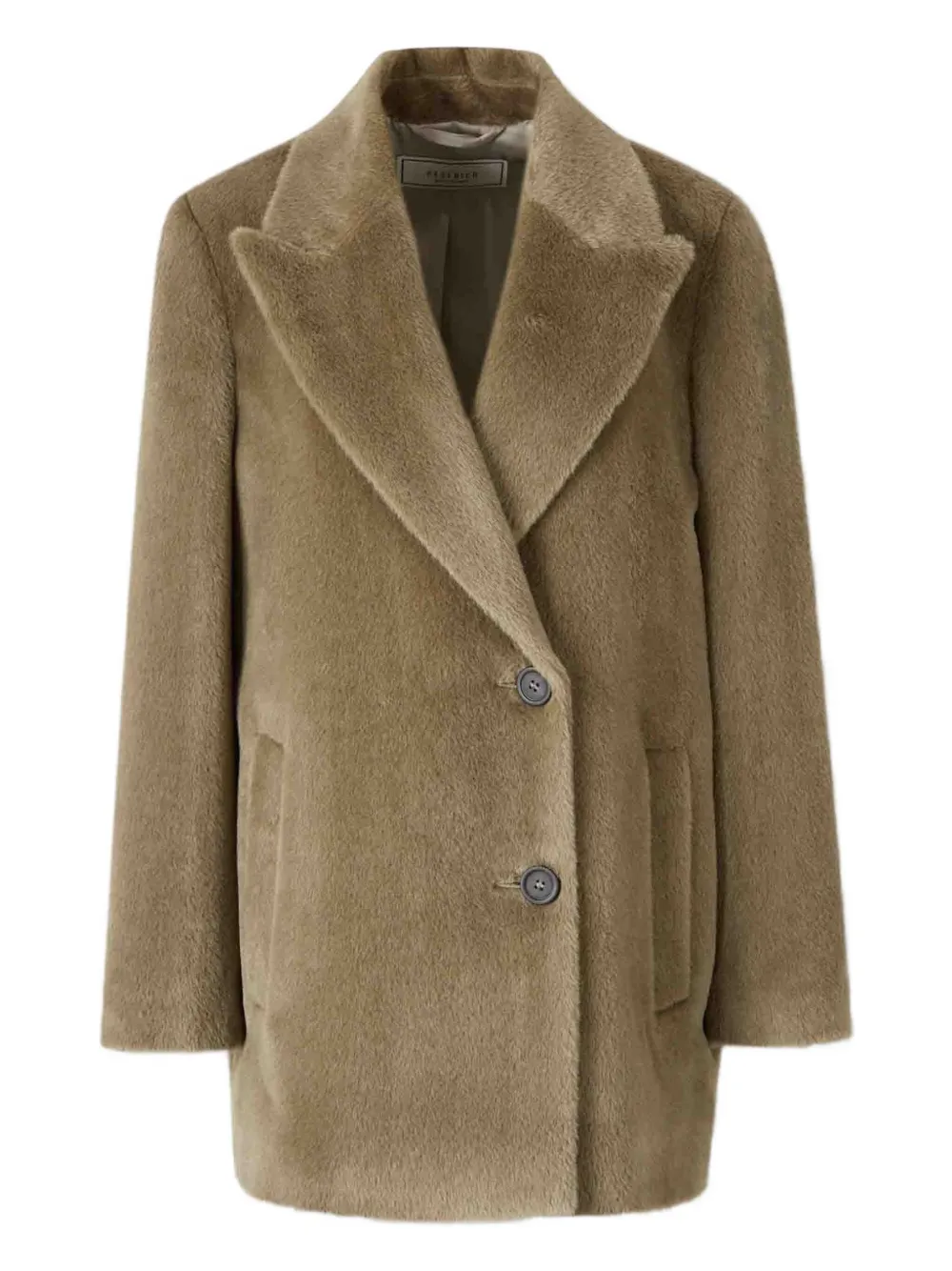 

Шерстяное пальто с прорезными карманами Peserico, зеленый