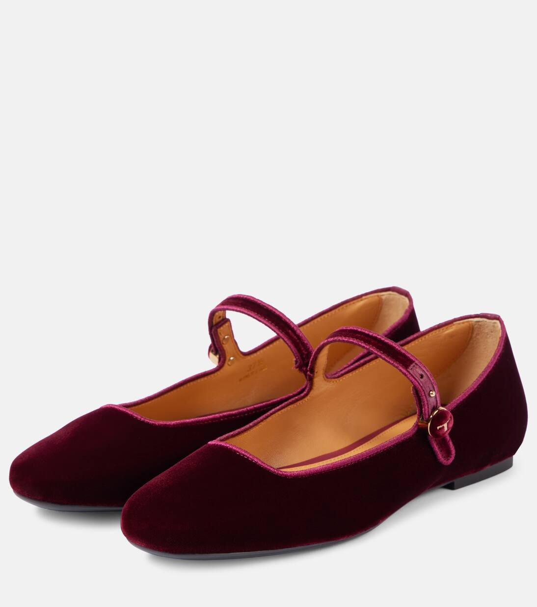 Бархатные балетки Мэри Джейн Tod'S, цвет r400 (porpora)+r008 — фото 4