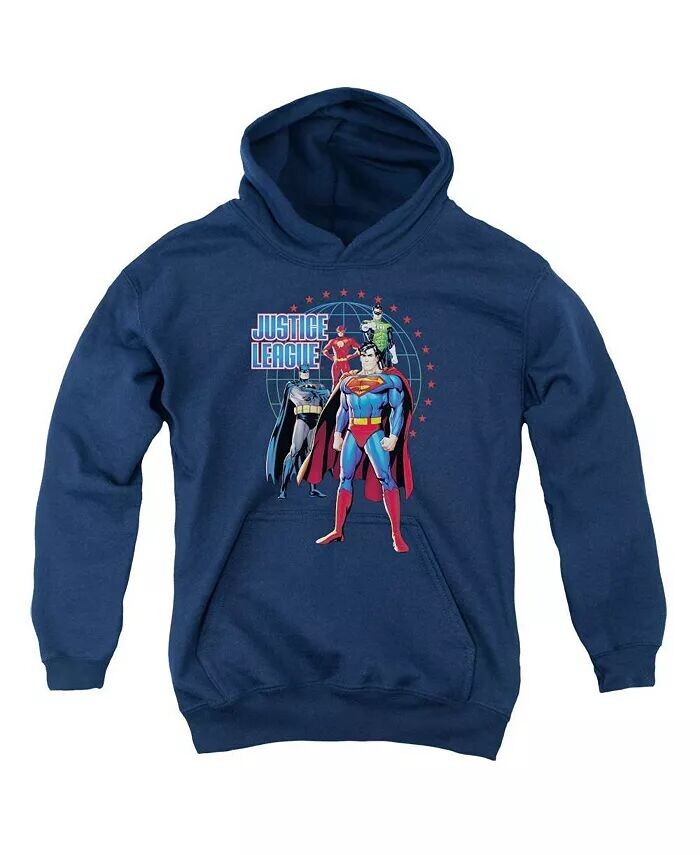 

Толстовка с капюшоном Youth Protectors Pull Over Hoodie / Толстовка с капюшоном Justice League of America, синий