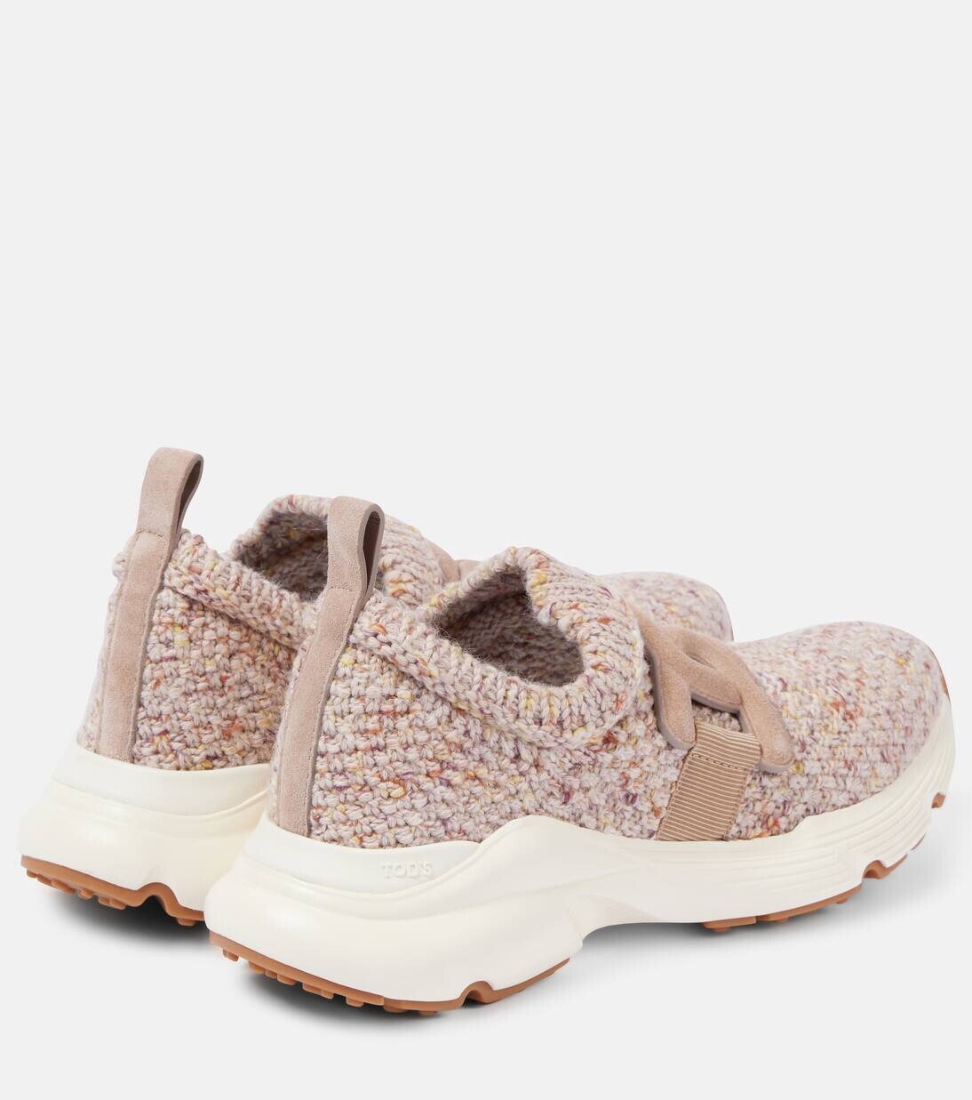 Вязаные кеды Кейт без застежек Tod'S, цвет rosa lingerie — фото 2