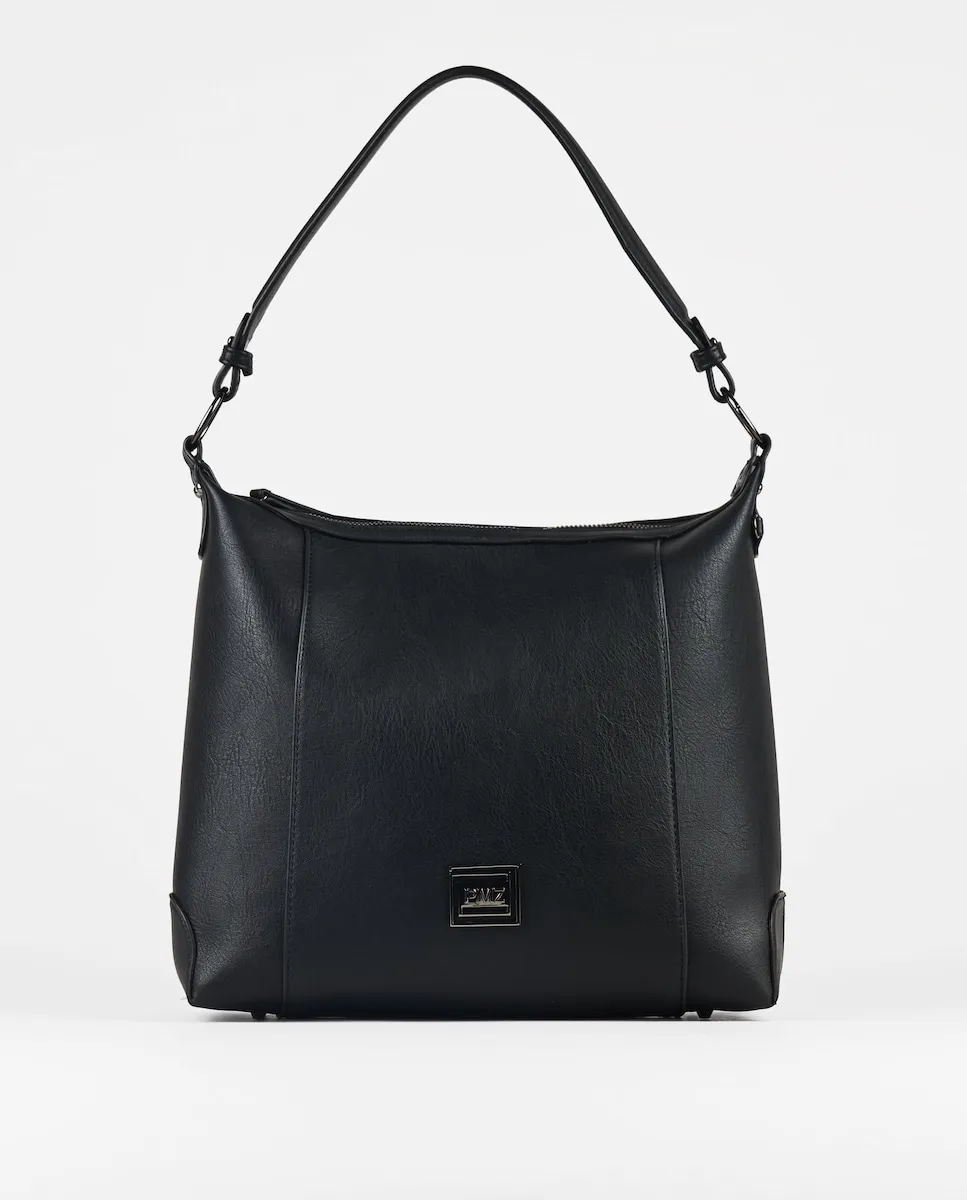 

Женская многопозиционная сумка через плечо из кожи с эффектом пэчворка Сумка PACOMARTINEZ, черный