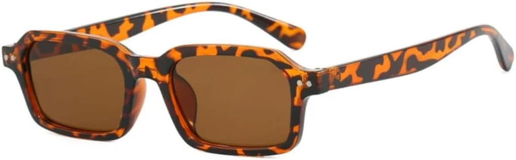 

Солнцезащитные очки с защитой от УФ-излучения UV400 | Оправа с мелкими заклепками | Линзы конфетных цветов для занятий спортом на открытом воздухе и вождения LXLHWN, Leopard Brown