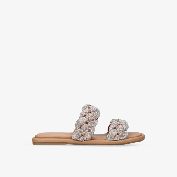 

Босоножки Rogan Plait из искусственной кожи, украшенные кристаллами Kg Kurt Geiger, серебряный