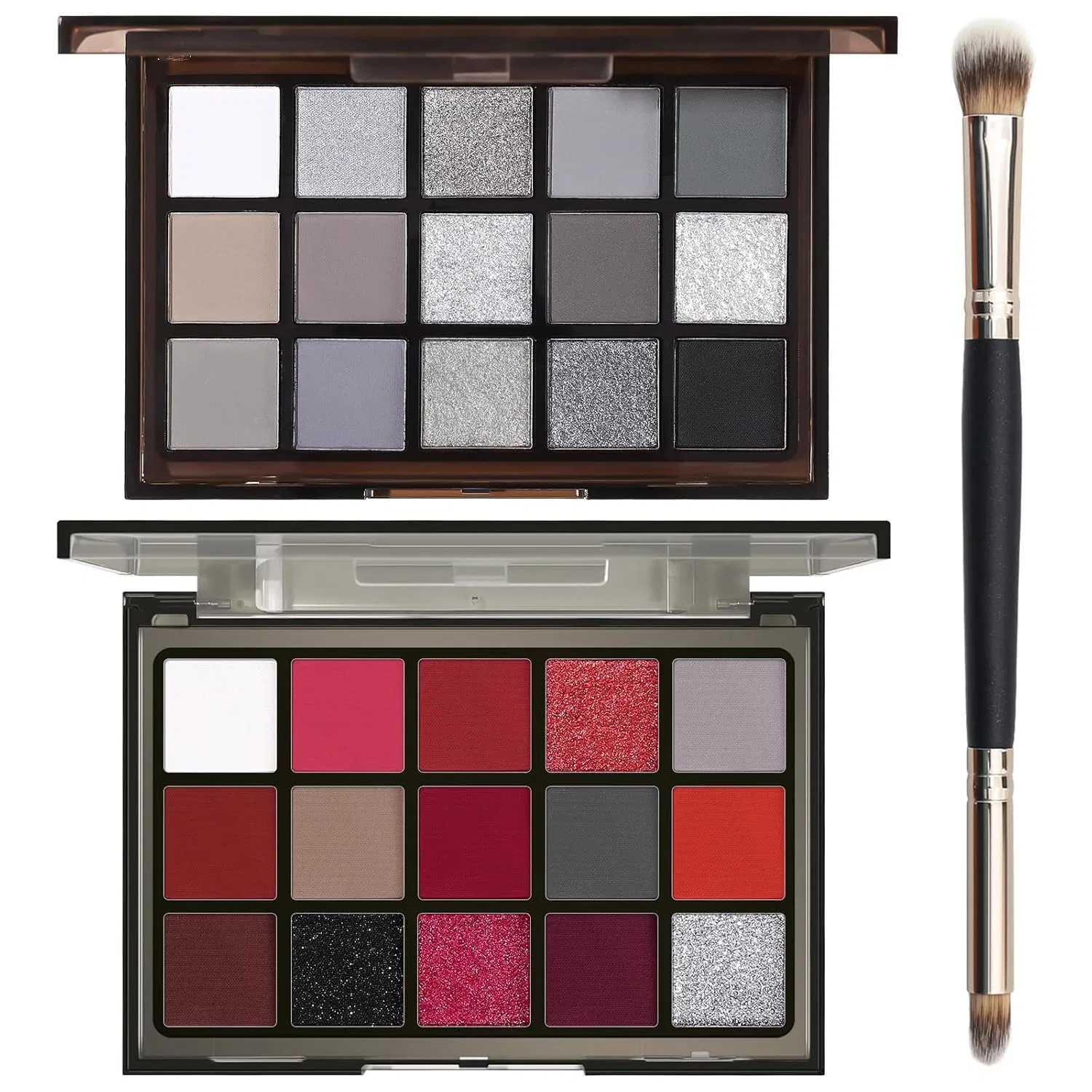 Палетка теней для век UCANBE Halloween Makeup Set Black Red Shimmer Matte Ucanbe, Black Meteors + Gothic Clown Kit