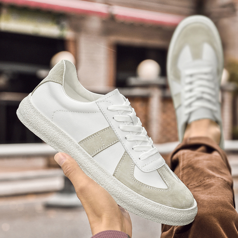 LEXON Мужские низкие скейтерские кеды цвета хаки, цвет Khaki — фото 4