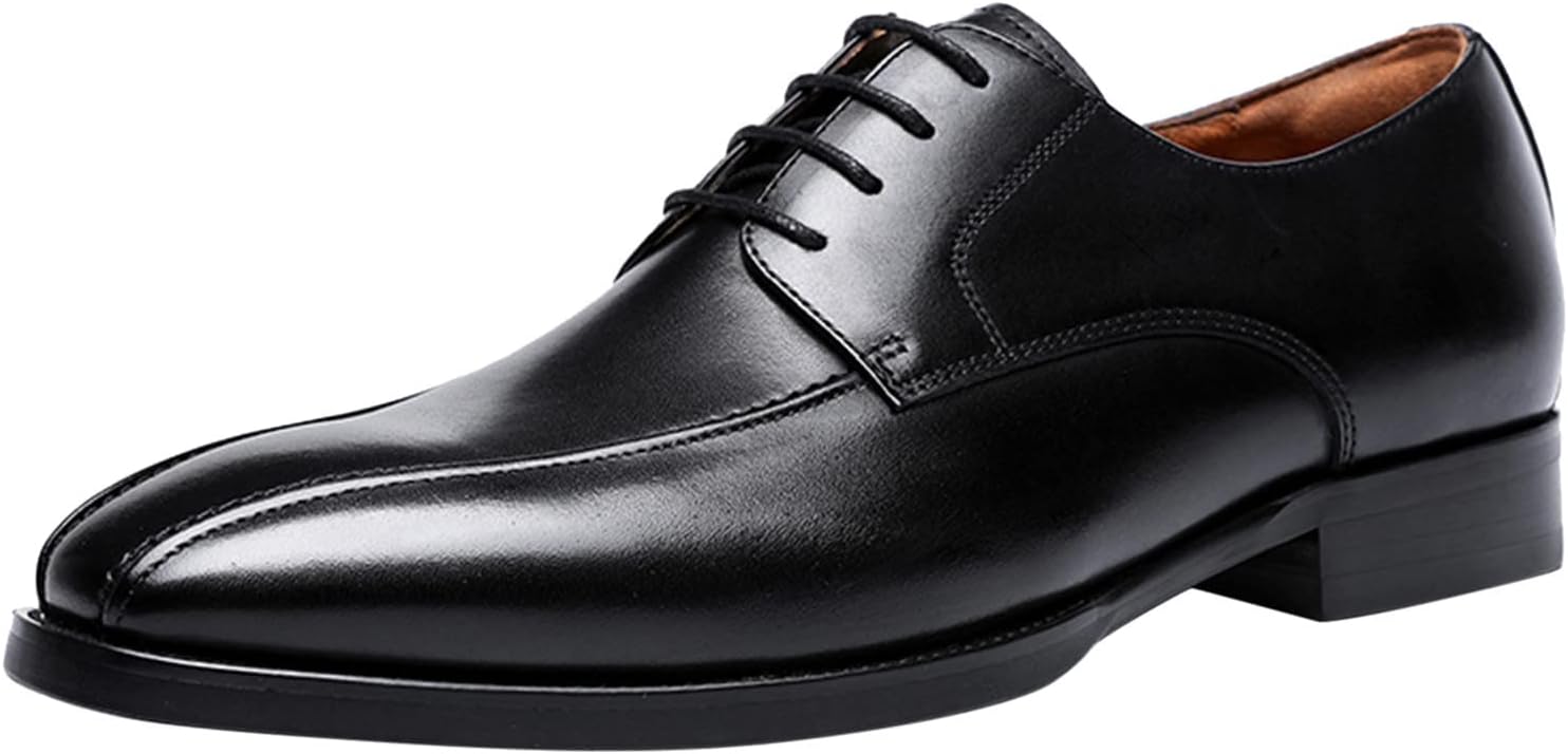 

Мужские классические туфли HINDOLA на шнуровке из кожи, деловые оксфорды и дерби, ретро-туфли для мужчин, черный