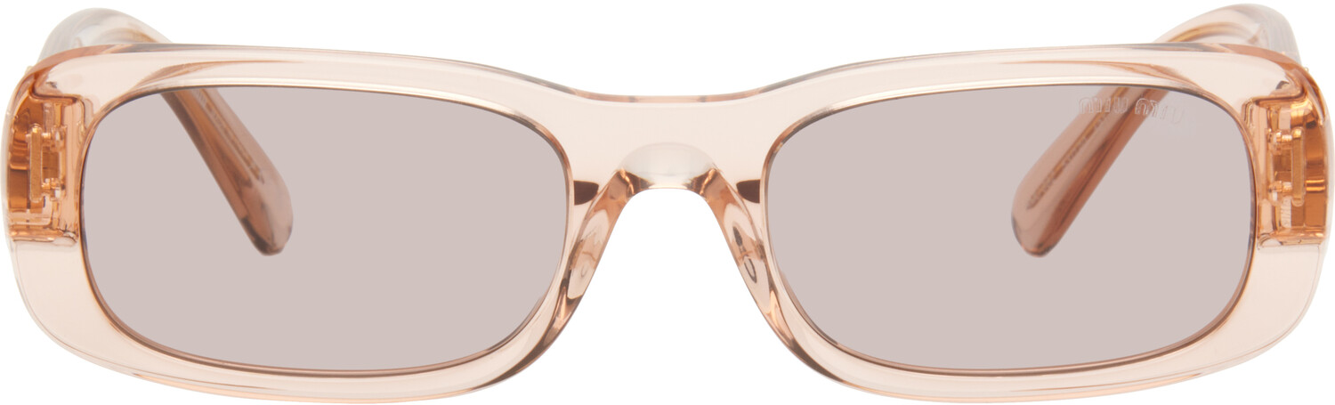 

Солнцезащитные очки Brown Glimpse Miu Miu Eyewear, Noisette transparent