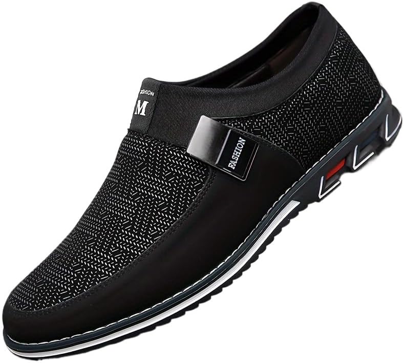 

Модные мужские деловые повседневные туфли, формальные прогулочные, большого размера для среднего возраста Fmshi, черный