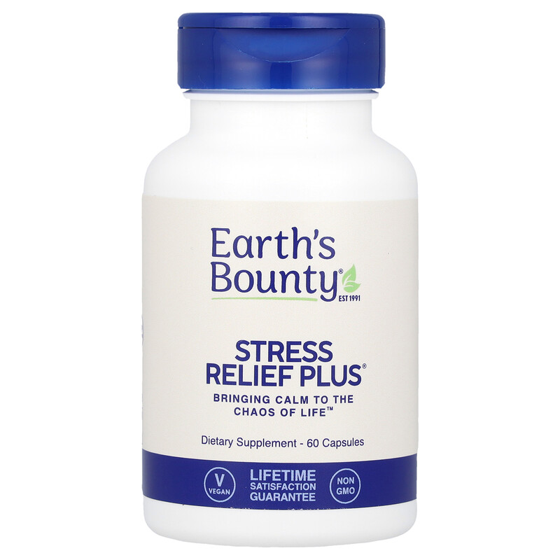 

Earth's Bounty, Stress Relief Plus, 60 капсул