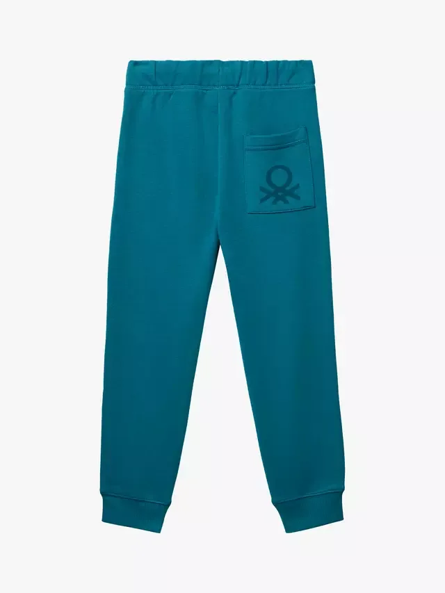 Детские флисовые спортивные штаны, синие Benetton — фото 2