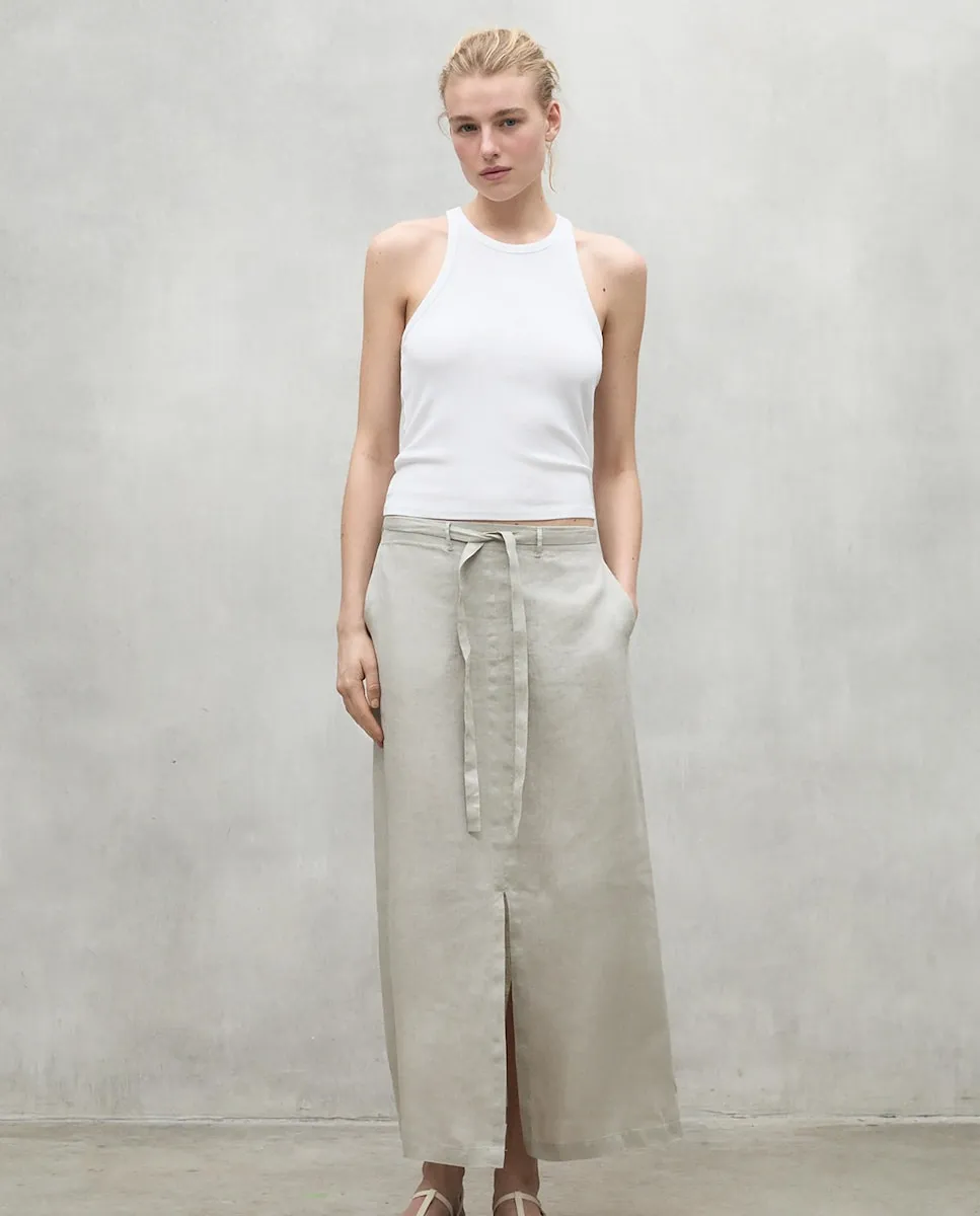 

Прямая льняная юбка женская Ecoalf, бежевый