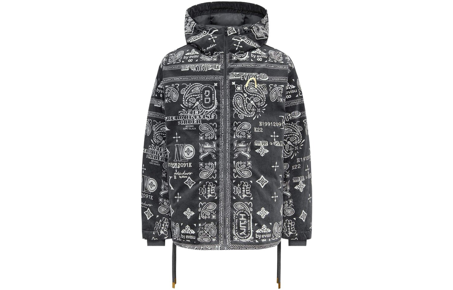 

EVISU Мужская куртка, Угольно-серый