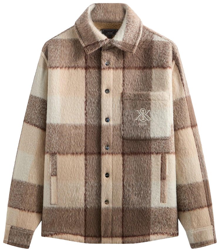 

Рубашка-куртка Kith Brushed Plaid Sheridan, коричневый