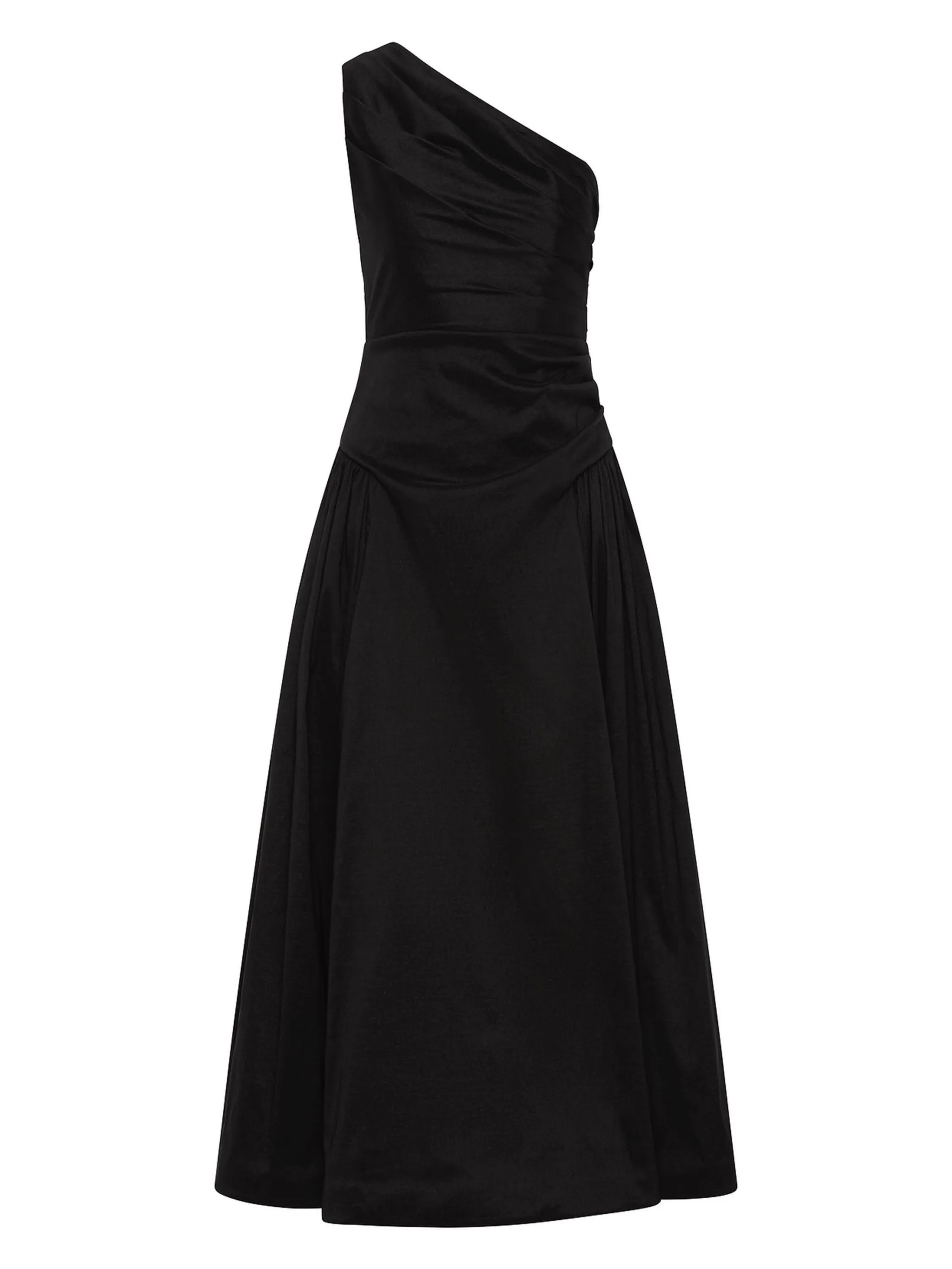 

Платье на одно плечо со сборками Rachel Gilbert, черный