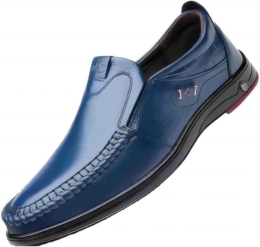 

Мужские деловые лоферы Asifn с крупной текстурой под крокодила, качественная кожаная рабочая обувь, черный