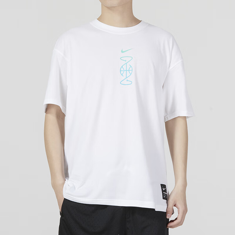 Nike SS23 Футболка мужская белая с круглым вырезом умеренно прямого кроя — фото 4